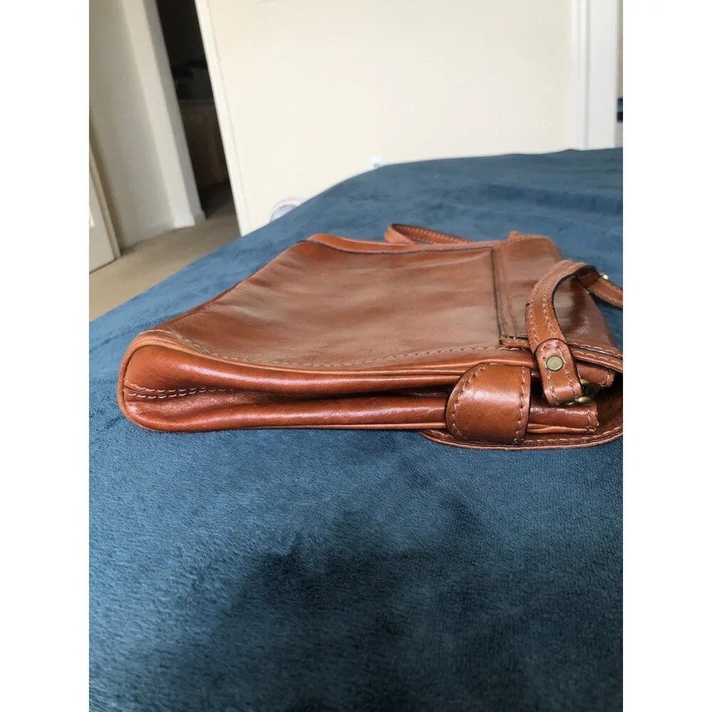 Vintage The bridge messenger laptop briefcase in English saddle